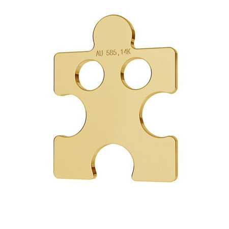 Złota zawieszka Puzzle 585