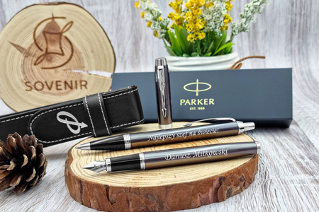 Pióro i długopis Parker IM Espresso GRAWER+ ETUI